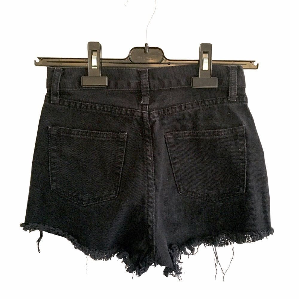 JOHN GALT Brandy Melville High Waisted Denim Jean Shorts Black 24